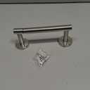 Brushed Nickel Toilet Paper Holder Wall Mount, Double Post Pivoting Toilet Paper Roll Holder, SS304 Stainless Steel Bathroom Toilet Tissue Holder