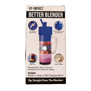 Better Cordless Blender 16 Oz Cordless USB Rechargeable Turbo Power B 2