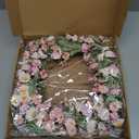 Pink Daisy Spring Wreath for Front Door, 22 Inch Spring Summer Floral Wreath with Eucalyptus Leaves for Wall Window Home Festival Indoor Outdoor Decor