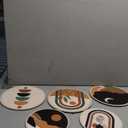 Qunclay 5 Pcs Wall Art Decor Wooden Living Room Wall Decor Bohemian Hanging Farmhouse Geometric 10'' and 8'' Aesthetic Wood Minimalist Posters for Bedroom(Sunset)