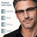racico Blue Light Glasses for Men Computer - Gaming Blocking Anti Eyestrain, UV Clear Lens Nerd Costume Fake Eyeglasses
