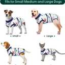 Kuoser Recovery Suit for Dogs Cats After Surgery, Professional Pet Recovery Shirt Dog Abdominal Wounds Bandages, Substitute E-Collar & Cone,Prevent Licking Dog Onesies Pet Surgery Recovery Suit, Small 
