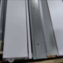 36x84 Inch White Sliding Barn Door Slab with 6.6ft Hardware Kit Included, 5-Panel, MDF Wood Panel Covered with Water-Proof Scratch-Proof PVC Surface, Simple DIY Assembly