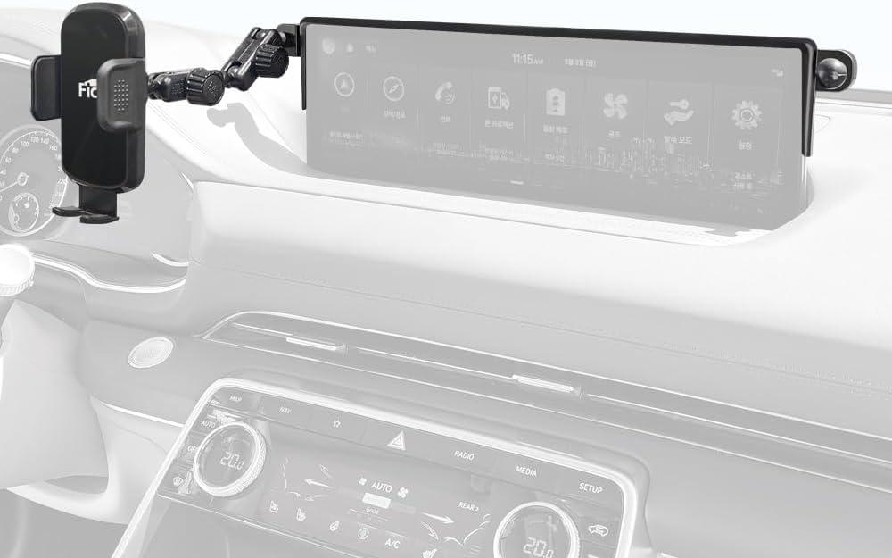 FICS Car Phone Holder for Genesis GV70, G80  Custom-Fit Mount for Seamless Display Integration, Interior Accessories for Navigation Use, Stable Driving View