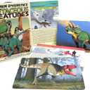 Tiny Worlds: Dinosaur Dynasties: Cretaceous Creatures Cards, Set of 30 Learning Flash Cards, Collectible Information Cards for Kids and Adults, Gifts for Children Above 6 Years Old