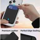 Miroddi for Magsafe Wallet, Magnetic Card Holder for iPhone 17/16/15/14/13/12 Series, Leather Magnet Phone Wallet Fit 4 Cards 3 Cash, Ultra-Thin, RFID Blocking, Black