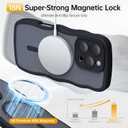 2 x for iPhone 16 Pro Case with MagSafe, Upgraded [Full Camera Protection] [Fit for MagSafe] [Mil-Grade Drop] Cute Wave Translucent Non-Slip Phone Case for iPhone 16 Pro 6.3", Black