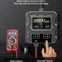 Smart 2 Bank Marine Battery Charger, 10A (5A/Bank), 12V,Waterproof,lifepo4 Lithium Battery Charger Maintainer and Desulfator for AGM, Lithium,Deep-Cycle Batteries Boat Accessories
