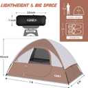 Camping Tent, Waterproof Windproof Tent with Rainfly Easy Set up-Portable Dome Tents for Camping, Size: 2 Person