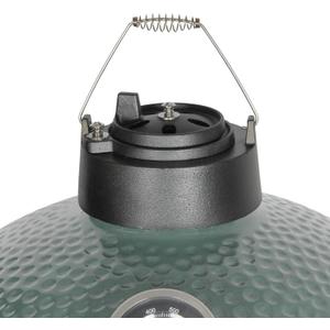 KAMaster Cast Iron Chimney Cap Daisy Wheel Compatible with Large&Medium Big Green Egg,Dual Function Metal Top with Slide Draft Top Damper Cap Kamado Accessories Vented Cap Grill Replacement Parts