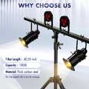 DJ Light Stand T-Bar,Heavy-Duty DJ Stand Tripod Adjustable DJ Lighting Stand Portable Stage Light Stand for DJ Lights Bar Party Light, 39-70 Inch