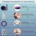 BLITZWAX Back and Nose Waxing Kit for Men, Hard Wax Warmer for Brazilian, Body and Face, At Home Hair Removal Kit, Beginner Friendly, Quick Heating, 93 Accessories, Blue Waves