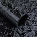 Lypumso Forged Carbon Fiber Vinyl Wrap, 3D Cosmic Ghost Textured Auto Car Sticker Decal Film Sheet DIY Vehicle Paint Changing Wrap Featuring Air Release Technology (Black, 1ft x 5ft)