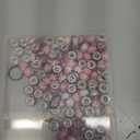 ZYEHXED 200 Pieces European Large Hole Spacer Beads, Pink European Craft Beads Rhinestone Lampwork Beads Fairy Garden Beads for DIY Charms Bracelet Necklace Earring Jewelry Making Supplies