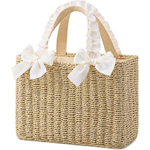 Straw Tote Bag for Women Summer Beach Handbag