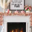 Pink Fall Garland, Fall Garland Maple Leaf, 6FT/PCS for Thanksgiving Christmas Home Outdoor Wedding Decoration (2Pcs) -C