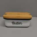 Granrosi Farmhouse Butter Dish with Lid for Countertop  Large Butter Container with Lid & Chopping Board; Fridge & Countertop Use; Kitchen Decor and Accessories