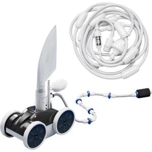 MAKHOON Upgrade Pool Pressure Side Sweeper: Professional Solution for Cleaning Your Swimming Pool (Four Wheels are Better Than Three) Need 1.5" Female Thread Pool Booster Pump Inlet, 4 Bar Pressure