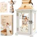 Homazing Memorial Gift for Loss of Sister Memorial Lantern Sympathy Remembrance Bereavement Gifts for Loss of Sister with Angel Figurine