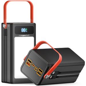 Portable Power Bank Station 99Wh Outdoor Generator LCD Display Backup Phone Battery Pack Portable PD Fast Charger for Laptop Cellphone Travel Camping Home Use with Full Flashlight