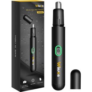 Winsea Precision Nose Hair Trimmer – 360° Safe & Efficient Electric Trimming, USB Rechargeable, Waterproof, for Nose, Ear, Eyebrows, and Beard Grooming