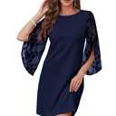 RUMIA Birthday Dresses for Women 2026 Vestidos Elegantes de Mujer Formal Lace Blue 2XL