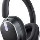 Active Noise Cancelling Headphones,120H Playtime Bluetooth 6.0 Wireless Headphones with Power Display & 6-Mic ENC Calls, 360 Spatial Audio Over Ear Headphones Foldable Headset for Travel Office Game (Black)