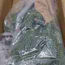 Adeeing 24 Inch Prelit Artificial Tabletop Mini Christmas Tree with Lights, Small Green Frosted Christmas Trees with Burlap Base, Miniature Pine Christmas Trees Decoration, 2 Ft