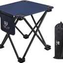 Opliy Camping Stool, Folding Small Chair Portable Camp Stool for Camping Fishing Hiking Gardening and Beach, Camping Seat with Carry Bag (Blue)