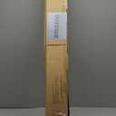 KAMANINA 1 Inch Wood Double Curtain Rods for Windows 72 to 144 Inches (6-12 Feet), Heavy Duty Decorative Drapery Rods 66 to 120 inch, Black Leaf Pattern Finials