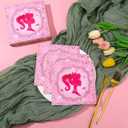 50Pcs Pink Girl Napkins, 6.5 x 6.5 Inches Princess Party Napkins, Princess Birthday Decorations Princess Napkins, for Pink Girl Baby Shower Party Supplies (50)