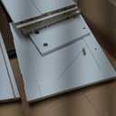 64.8" Farmhouse Corner Cabinet, Dining Room Tall Corner Cabinet with 4 Barn Doors and 5 Storage Shelves, Bar Storage Cabinets for Kitchen, Living Rooms, Laundry Room White