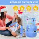 Drawing Robot for Kids, Interactive Educational Drawing Robot, Kids Robot Toys with 100 Word Cards, 12 Color Pens & Voice Interaction, Drawing Machine Present for Girls and Boys Age 5+, Blue