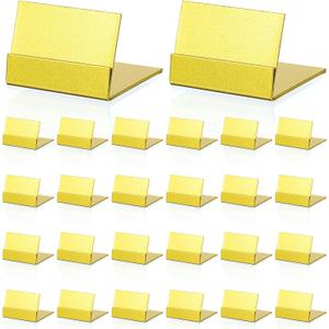 24 Pcs Gold Place Card Holders, Wedding Table Number Holder, Cards Stand Name Menu Stand for Table Numbers, Food Signs, Memo Notes, Centerpieces, Wedding Reception, Party, Birthday