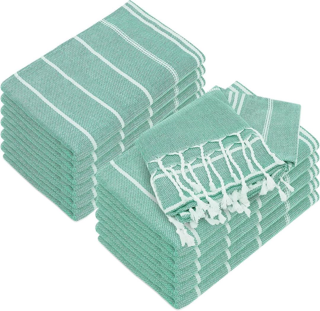 12 Pack Turkish Beach Towel Oversized Beach Towels 36"x71"Turkish Towel Soft Sand Free Quick Dry Lightweight Beach Towel Bath Towels Teal