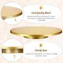 20 Inch Metal Cake Stand with Cake Knife and Spatula, Round Dessert Table Display Stand Metal Dessert Tray Serving Platter for Party, Wedding, Birthday, Baby Shower, Anniversary(Gold)