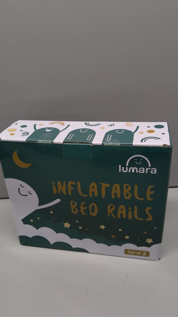 LUMARA Inflatable Bed Rail for Toddlers 2 Pack  Portable Travel Bed Bumpers for Kids Fits Twin Full Queen King Size Beds  NonSlip Safety Guard Rails