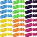 72 Pcs 80s Neon Headbands Sweatband Set, Include 24 Sports Headbands and 48 Sweat Wristbands Bulk for Woman Man