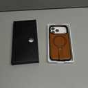 for iPhone 17 Pro Max Leather Case with Stand, Anti-Slip Grip Ring, Fits for MagSafe (Brown, IP17 Pro Max-6.9inch)