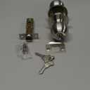 BESTTEN Keyed Entry Door Knob with Lock, Interior and Exterior Door Lock, Standard Ball, Satin Nickel