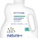 ATTITUDE Liquid Laundry Detergent, EWG Verified, HE Compatible, Plant-Based & Vegan, Natural Laundry Soap, Mountain Fresh Scent, 40 Loads, 67.6 Fl Oz
