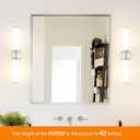 Brushed Nickel Wall Sconces Set of 2, Modern Bathroom Vanity Lights for Mirror, Wall Light Fixtures with Milk Glass for Bathroom, Bedroom, Hallway, E26 Base, Bulbs Required, 22.05 Inch