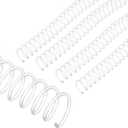 PATIKIL 16mm(5/8") Plastic Spiral Binding Coils, 20 Pcs Binding Spirals 140 Sheet Capacity 3:1 Pitch Binding Spirals for Binding Paper Sheets, Transparent