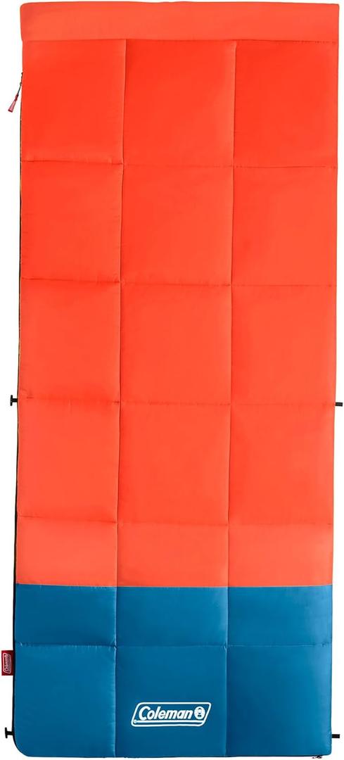 Coleman Kompact 20F/30F/40F Sleeping Bag, Cool-Weather Adult Sleeping Bag with Heat Retention, Stuff Sack, & Snag-Free Zipper, Great for Camping, Sleepovers, Guests & More, Large