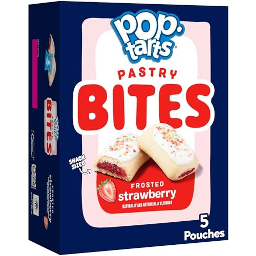 Pop-Tarts Baked Pastry Bites, Kids Snacks, School Lunch, Frosted Strawberry, 7oz Box (5 Pouches) 2 PRS SEP 19 2025