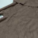 SUUKSESS Women Cashmere Off Shoulder Pullover Sweater Going Out Ribbed Knit Long Sleeve Shirts(Brown, L)