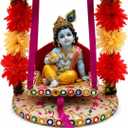 Bal Gopal Krishna Jhula Wooden Handcrafted for Home & Janamshtami