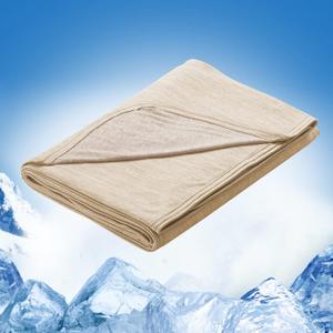 Marchpower Arc-Chill Cooling Blanket for Hot Sleepers Queen Size, Double-Sided Design Japanese Cooling Fiber Absorbs Body Heat, Lightweight Soft Cold Blanket for Summer Sleeping Bed (Queen 79" X 86", Beige)