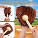 TOBWOLF 10PCS Baseball Glove Break in Kit for Adult Youth Catchers, Baseball Glove Mallet Baseball Mitts Shaper Wooden Baseballs Hammer, Softball Glove Wrap Band, Plastic Practice Ball & Glove Locks