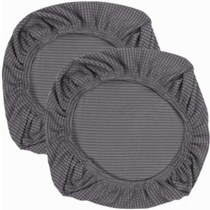Yikko Soft Stretch Spandex Jacquard Slipcovers, Corn Grain Texture Chair Slipcovers fit for Office,Dining Room,Bar,Wedding Chair Seat Cushions, Washable Removable Home Decor (2, Grey) Yikko Soft Stretch Spandex Jacquard Slipcovers, Corn Grain Texture Chair Slipcovers fit for Office,Dining Room,Bar,Wedding Chair Seat Cushions, Washable Removable Home Decor (2, Grey)
